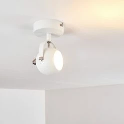 Hofstein Gadmen Deckenleuchte Chrom, Weiß, 1-flammig -Bürolampen Verkäufe gadmen deckenleuchte h3351918 14