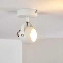 Hofstein Gadmen Deckenleuchte Chrom, Weiß, 1-flammig -Bürolampen Verkäufe gadmen deckenleuchte h3351918 3