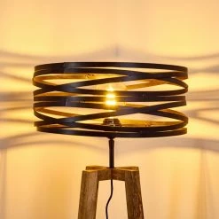 Hofstein Gauley Stehleuchte Schwarz, Braun, 1-flammig -Bürolampen Verkäufe gauley stehleuchte h3352649 14