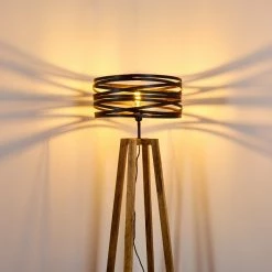 Hofstein Gauley Stehleuchte Schwarz, Braun, 1-flammig -Bürolampen Verkäufe gauley stehleuchte h3352649 5