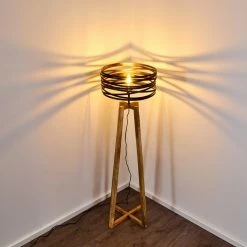 Hofstein Gauley Stehleuchte Schwarz, Braun, 1-flammig -Bürolampen Verkäufe gauley stehleuchte h3352649 8