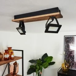 Hofstein Giresta Deckenleuchte LED Schwarz, Braun, 2-flammig -Bürolampen Verkäufe giresta deckenleuchte h3426302 11