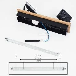 Hofstein Giresta Deckenleuchte LED Schwarz, Braun, 2-flammig -Bürolampen Verkäufe giresta deckenleuchte h3426302 4
