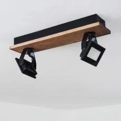 Hofstein Giresta Deckenleuchte LED Schwarz, Braun, 2-flammig -Bürolampen Verkäufe giresta deckenleuchte h3426302 7