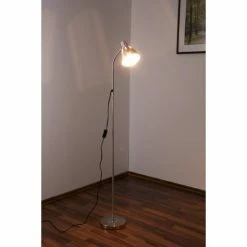 Globo Ego Stehleuchte Nickel-Matt, Chrom, 1-flammig -Bürolampen Verkäufe globo ego stehleuchte 24778 3