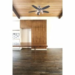 Globo JERRY Deckenventilator Nickel-Matt, Chrom, Edelstahl, 5-flammig