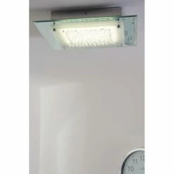 Globo LIANA Deckenleuchte LED Chrom, 1-flammig -Bürolampen Verkäufe globo liana deckenleuchte 49300 5