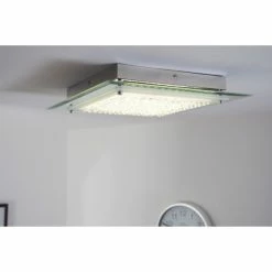 Globo LIANA Deckenleuchte LED Chrom, 1-flammig -Bürolampen Verkäufe globo liana deckenleuchte 49301 4