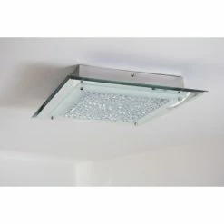 Globo LIANA Deckenleuchte LED Chrom, 1-flammig -Bürolampen Verkäufe globo liana deckenleuchte 49301 6