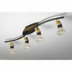 Globo NOVARA Deckenspot Rostfarben, Gold, 4-flammig