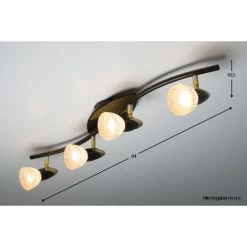 Globo NOVARA Deckenspot Rostfarben, Gold, 4-flammig -Bürolampen Verkäufe globo novara deckenspot 5449 4 2