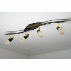 Globo NOVARA Deckenspot Rostfarben, Gold, 4-flammig -Bürolampen Verkäufe globo novara deckenspot 5449 4 6