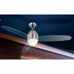 Globo PREMIER Ventilator Nickel-Matt, Edelstahl, 2-flammig