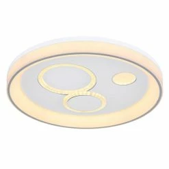 Globo ROBA Deckenleuchte LED Wei&szlig;, 1-flammig, Fernbedienung -Bürolampen Verkäufe globo roba deckenleuchte 48423 36 4