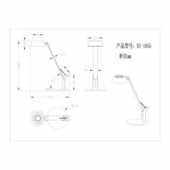 Globo URSINO Tischleuchte LED Silber, 1-flammig -Bürolampen Verkäufe globo ursino tischleuchte 58422s 7