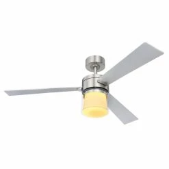 Globo VERLOSA Deckenventilator LED Nickel-Matt, 1-flammig, Fernbedienung 16 Globo VERLOSA Deckenventilator LED Nickel-Matt, 1-flammig, Fernbedienung -Bürolampen Verkäufe globo verlosa deckenventilator 03642 5