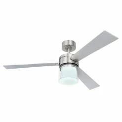 Globo VERLOSA Deckenventilator LED Nickel-Matt, 1-flammig, Fernbedienung 17 Globo VERLOSA Deckenventilator LED Nickel-Matt, 1-flammig, Fernbedienung -Bürolampen Verkäufe globo verlosa deckenventilator 03642 6