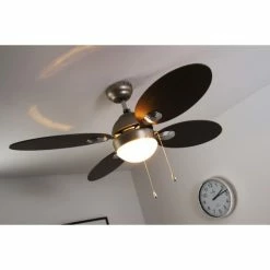 Globo WADE Ventilator Nickel-Matt, Edelstahl, 1-flammig