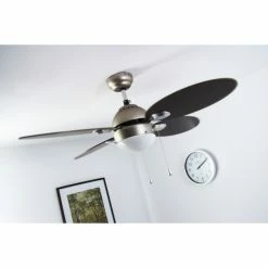 Globo WADE Ventilator Nickel-Matt, Edelstahl, 1-flammig -Bürolampen Verkäufe globo wade ventilator 318 do1 13