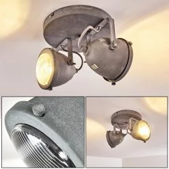 Hofstein Glostrup Deckenleuchte LED Grau, 2-flammig