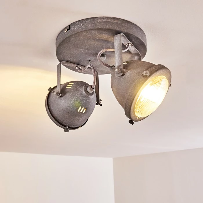 Hofstein Glostrup Deckenleuchte LED Grau, 2-flammig 3 Hofstein Glostrup Deckenleuchte LED Grau, 2-flammig – Bild 3