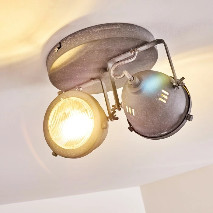 Hofstein Glostrup Deckenleuchte LED Grau, 2-flammig 4 Hofstein Glostrup Deckenleuchte LED Grau, 2-flammig – Bild 4