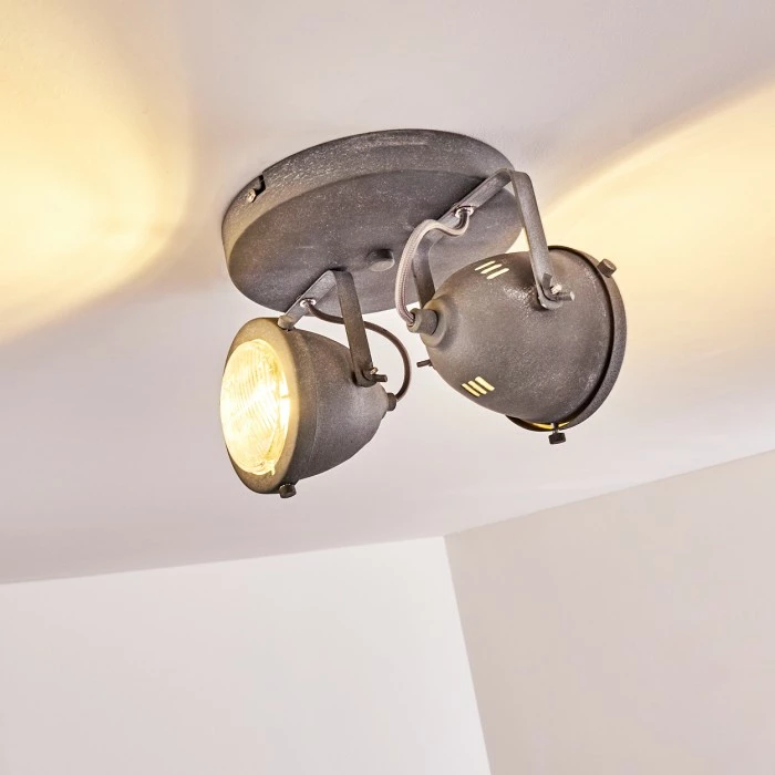 Hofstein Glostrup Deckenleuchte LED Grau, 2-flammig 7 Hofstein Glostrup Deckenleuchte LED Grau, 2-flammig – Bild 7