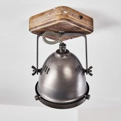 Hofstein Glostrup Deckenleuchte Edelstahl, Braun, 1-flammig -Bürolampen Verkäufe glostrup deckenleuchte h3335697 do1 10