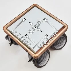 Hofstein Glostrup Deckenleuchte Edelstahl, Braun, 4-flammig -Bürolampen Verkäufe glostrup deckenleuchte h3335758 do1 17