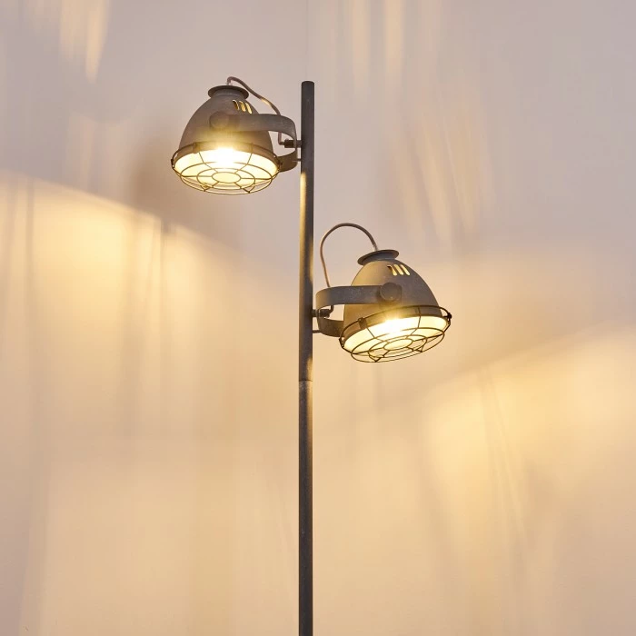 Hofstein Glostrup Stehleuchte Grau, 2-flammig 5 Hofstein Glostrup Stehleuchte Grau, 2-flammig – Bild 5