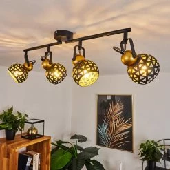 Hofstein Gomsrud Deckenleuchte Schwarz, 4-flammig