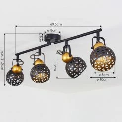 Hofstein Gomsrud Deckenleuchte Schwarz, 4-flammig -Bürolampen Verkäufe gomsrud deckenleuchte h3434659 3