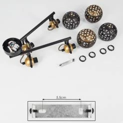 Hofstein Gomsrud Deckenleuchte Schwarz, 4-flammig -Bürolampen Verkäufe gomsrud deckenleuchte h3434659 4