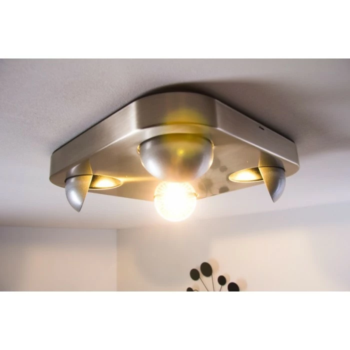 Hofstein Granada Deckenleuchte LED Nickel-Matt, 4-flammig 2 Hofstein Granada Deckenleuchte LED Nickel-Matt, 4-flammig – Bild 2