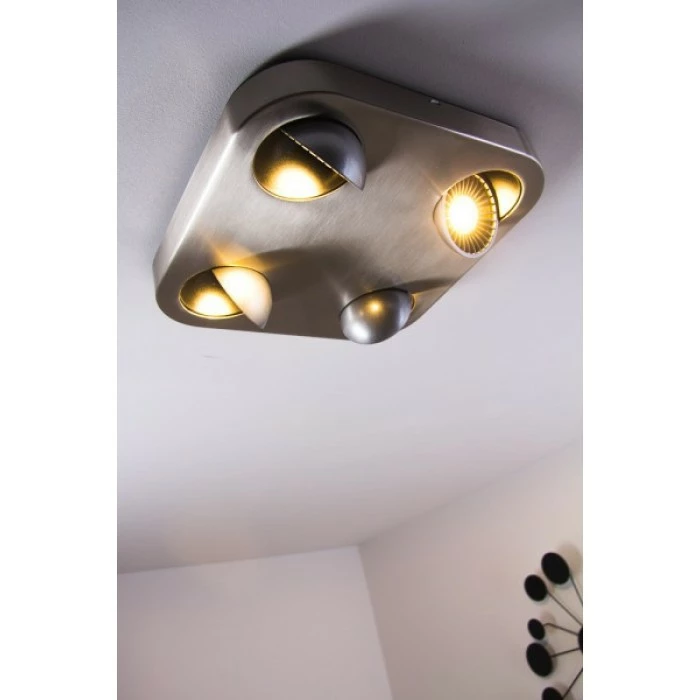 Hofstein Granada Deckenleuchte LED Nickel-Matt, 4-flammig 12 Hofstein Granada Deckenleuchte LED Nickel-Matt, 4-flammig – Bild 12