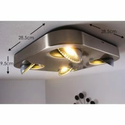 Hofstein Granada Deckenleuchte LED Nickel-Matt, 4-flammig 26 Hofstein Granada Deckenleuchte LED Nickel-Matt, 4-flammig -Bürolampen Verkäufe granada deckenleuchte h3002292 2