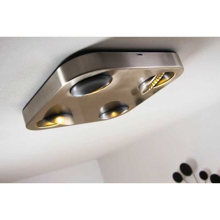 Hofstein Granada Deckenleuchte LED Nickel-Matt, 4-flammig 8 Hofstein Granada Deckenleuchte LED Nickel-Matt, 4-flammig – Bild 8