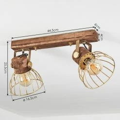 Hofstein Grunnfjord Deckenleuchte Gold, Holz dunkel, 2-flammig 15 Hofstein Grunnfjord Deckenleuchte Gold, Holz dunkel, 2-flammig -Bürolampen Verkäufe grunnfjord deckenleuchte h3442470 3