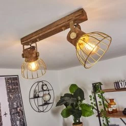 Hofstein Grunnfjord Deckenleuchte Gold, Holz dunkel, 2-flammig 20 Hofstein Grunnfjord Deckenleuchte Gold, Holz dunkel, 2-flammig -Bürolampen Verkäufe grunnfjord deckenleuchte h3442470 8