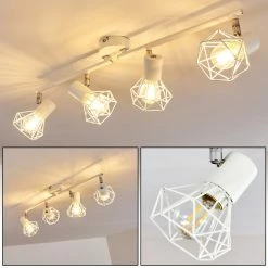 Hofstein Gullspang Deckenleuchte Weiß, 4-flammig