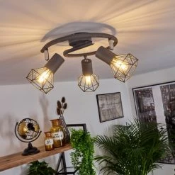 Hofstein Gullspang Deckenleuchte Chrom, Anthrazit, 3-flammig -Bürolampen Verkäufe gullspang deckenleuchte h3388174 8