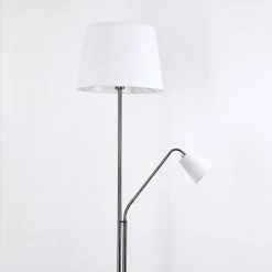 Hofstein Gunstock Stehleuchte Nickel glänzend, 2-flammig -Bürolampen Verkäufe gunstock stehleuchte h3354278 15