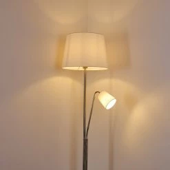 Hofstein Gunstock Stehleuchte Nickel glänzend, 2-flammig -Bürolampen Verkäufe gunstock stehleuchte h3354278 5