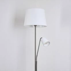 Hofstein Gunstock Stehleuchte Nickel glänzend, 2-flammig -Bürolampen Verkäufe gunstock stehleuchte h3354278 8