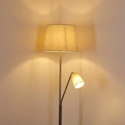 Hofstein Gunstock Stehleuchte Nickel glänzend, 2-flammig -Bürolampen Verkäufe gunstock stehleuchte h3354292 11