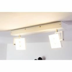 Hofstein Guyana Deckenspot LED Chrom, Weiß, 2-flammig -Bürolampen Verkäufe guyana deckenspot h3002377 13