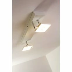 Hofstein Guyana Deckenspot LED Chrom, Weiß, 2-flammig -Bürolampen Verkäufe guyana deckenspot h3002377 25