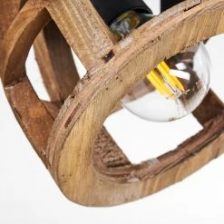 Hofstein Haervej Wood Deckenleuchte Schwarz, Holz hell, 2-flammig -Bürolampen Verkäufe haervej wood deckenleuchte h3368299 18