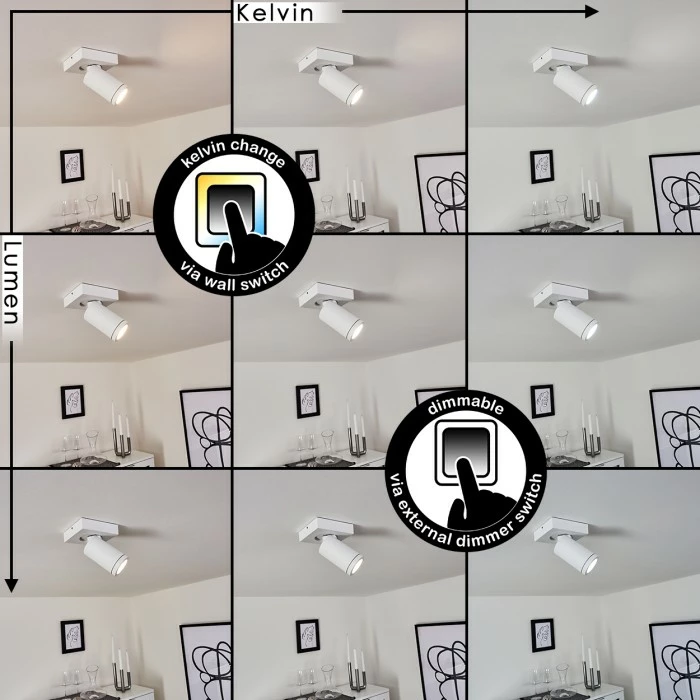 Hofstein Hakamken Deckenleuchte Weiß, 1-flammig 2 Hofstein Hakamken Deckenleuchte Weiß, 1-flammig – Bild 2