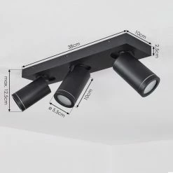 Hofstein Hakamken Deckenleuchte Schwarz, 3-flammig -Bürolampen Verkäufe hakamken deckenleuchte h3438053 3